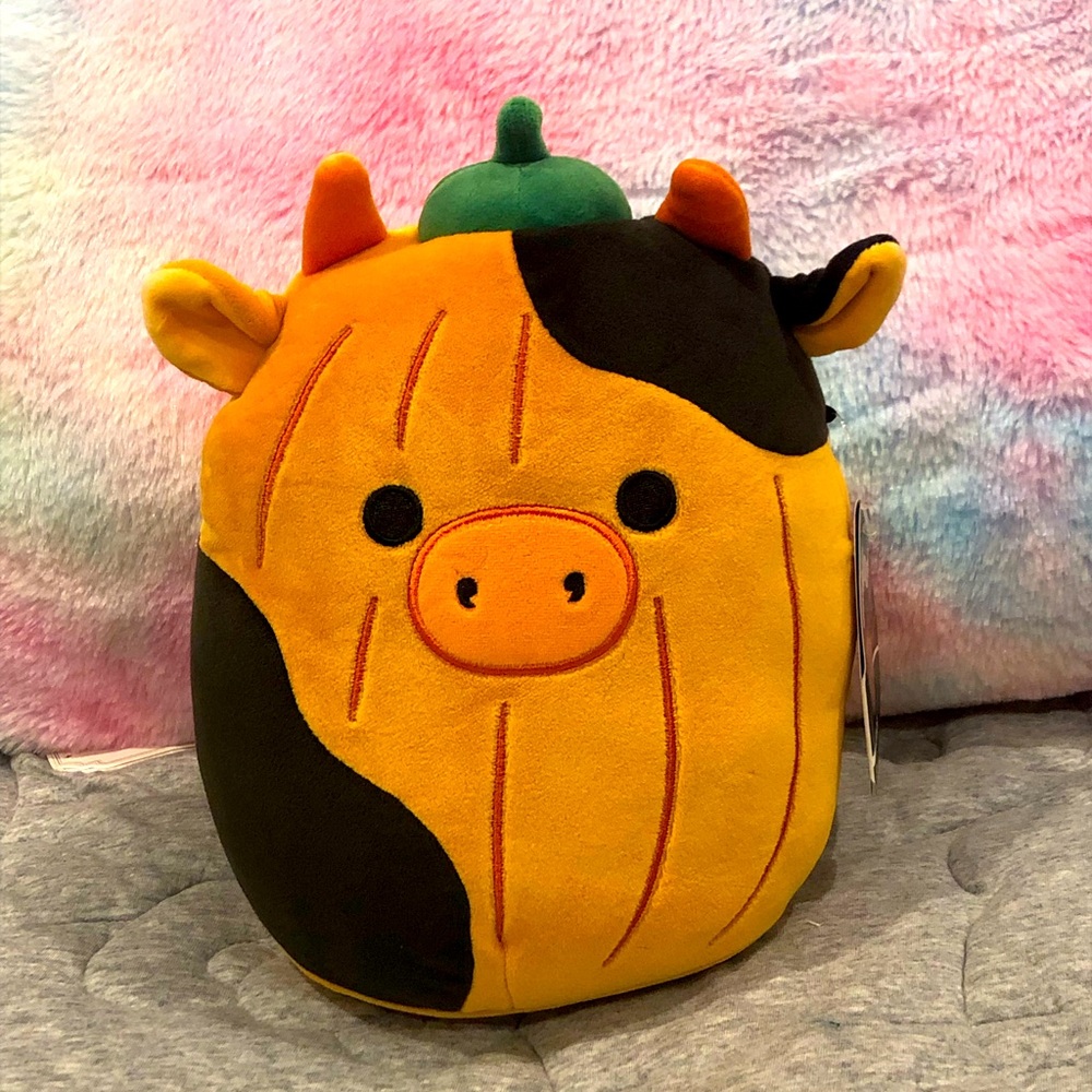 🐄 Squishmallows Halloween MALLOW MASH Pumpkin Connor Cow SELECT SERIES 8” BNWT